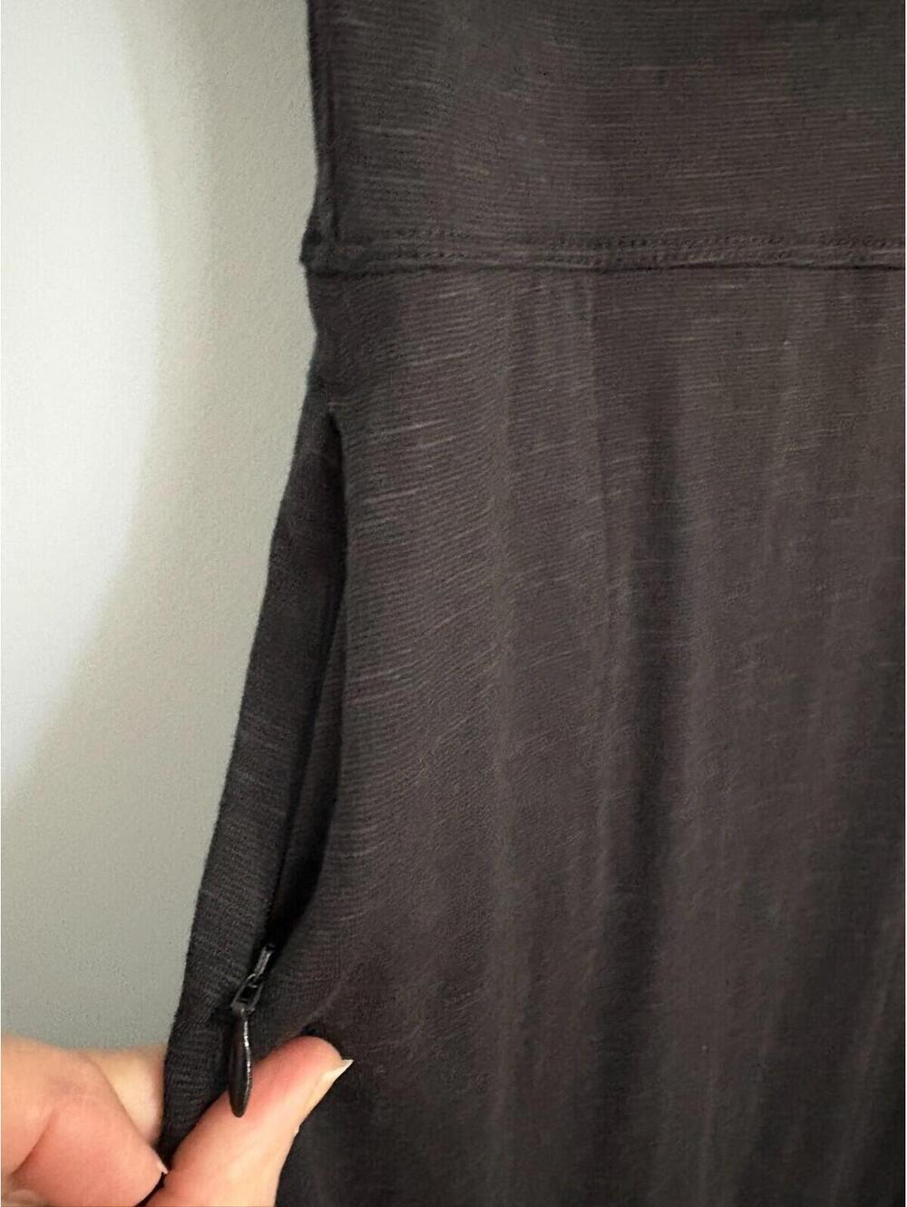Toad&Co Black Rosemarie V-Neck Cap Sleeve Tencel Organic Cotton Dress Size XS - Picture 4 of 9